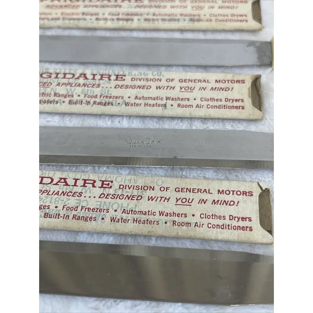 Quikut Spatula Paring Knife Stainless Steel MADE IN USA Dishwasher Safe Set Of 5